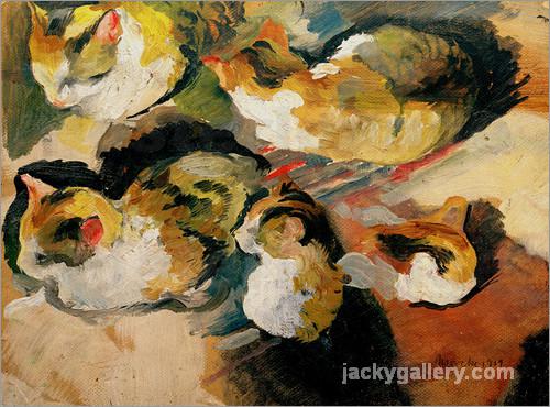Katzenstudien, August Macke painting